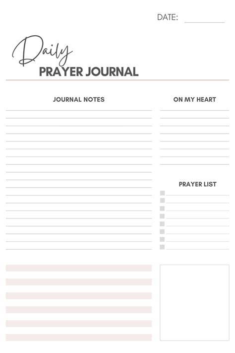 DAILY JOURNAL LAYOUT FREE PRINTABLE | Prayer journal, Bible journal ...