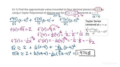 How to Find a Partial Sum of a Taylor Series for f(x) Using a Taylor Polynomial | Calculus ...