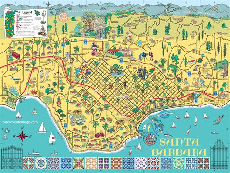 illustrated Santa Barbara metropolitan area map