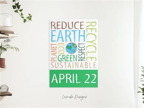 Earth Day Poster, Earth Day Printable Wall Art, Earth Day School ...