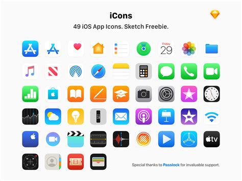 iOS App Vector Icons Pack For Sketch App - 365 Web Resources