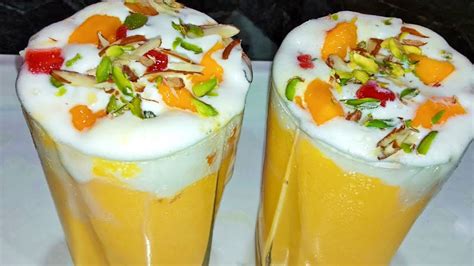 mango mastani recipe/mango shake /how to make pune's mango mastani at home - YouTube