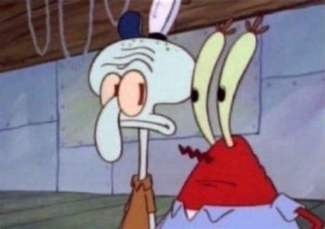 Squidward And Mr. Krabs Look At Each Other Blank Template - Imgflip