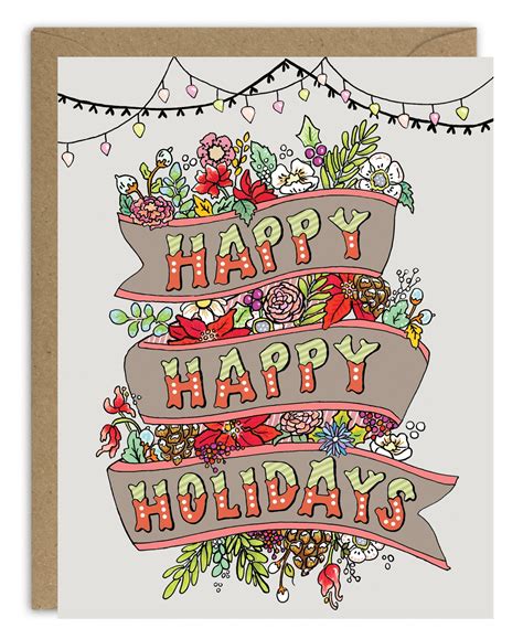 Happy Happy Holidays Card Pack - Wonderline Design