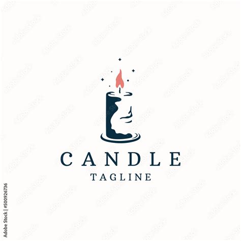 Candle light logo icon design template flat vector Stock Vector | Adobe ...