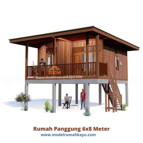 Rumah Panggung Kayu 6x8 M - Rumah Kayu Bongkar Pasang