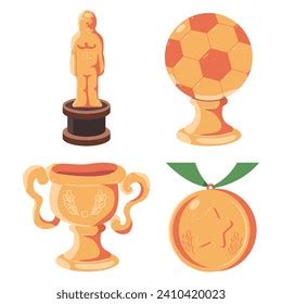 Awards Vector Cartoon Set Isolated On Stock Vector (Royalty Free ...