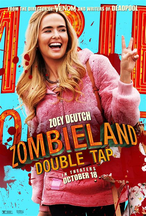 Zombieland: Double Tap (2019) Character Poster - Zoey Deutch as Madison ...