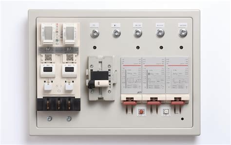 Premium AI Image | Circuit Breaker Panel on White