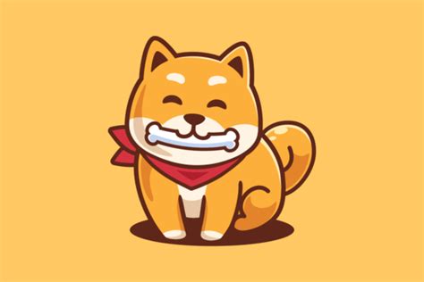 Shiba Inu Bite Bone Cartoon Character Graphic By Rexcanor · Creative