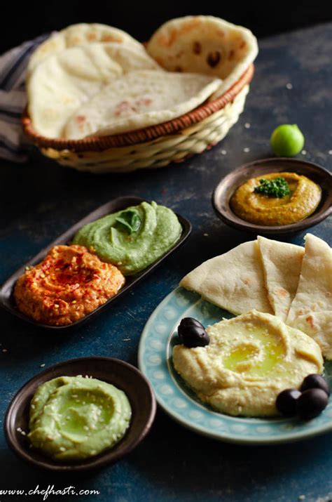 HUMMUS (5 VARIATIONS) WITH PITA BREAD – Chef Hasti