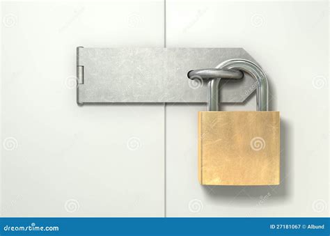 Padlock And Hasp Locked Front Royalty Free Stock Photography - Image ...