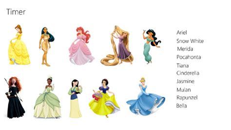 Disney Princess Chart Pics And Names