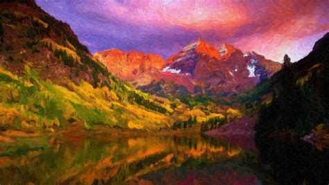 landscape, Painting, Mountain Wallpapers HD / Desktop and Mobile ...