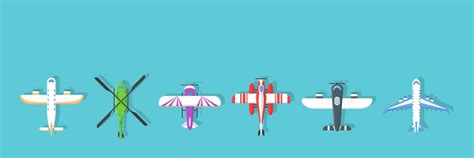 Planes top view Royalty Free Vector Image - VectorStock