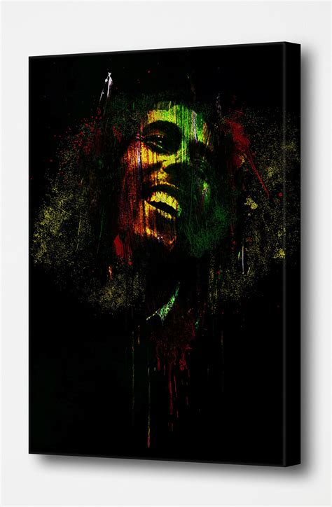 Bob Marley Art Canvas Bob Marley the Jamaican Singer in - Etsy