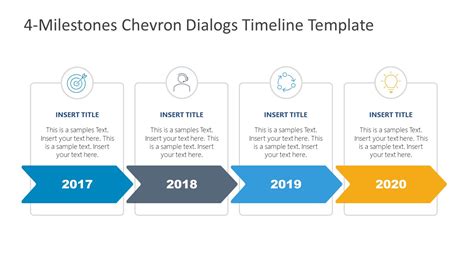 Chevron Diagram of Milestones PowerPoint - SlideModel