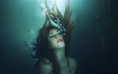 HD wallpaper: artwork, women, underwater, fantasy girl, fantasy art ...