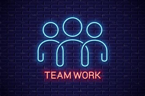 Teamwork neon sign. Team work banner | Neon signs, Neon, Teamwork