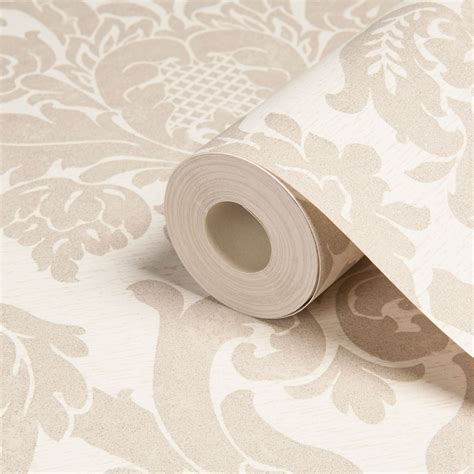 Gold Kensington Gold Damask Wallpaper | Departments | DIY at B&Q