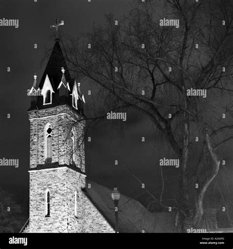 A church at night Stock Photo - Alamy