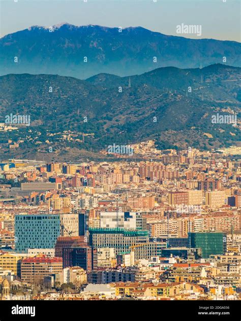 Aerial View Barcelona City, Spain Stock Photo - Alamy