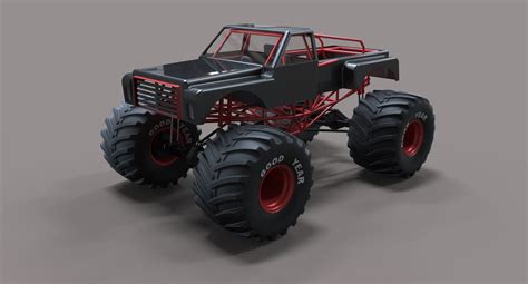 Monster truck 3D model Download for Free