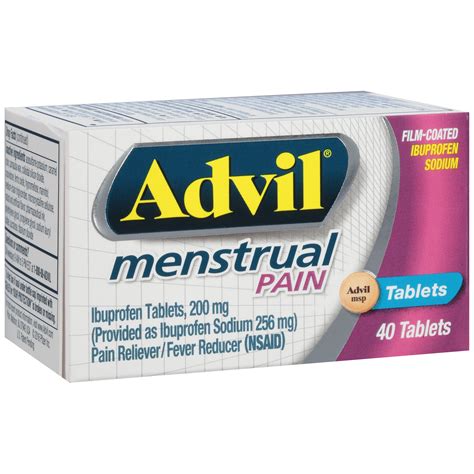 Advil Menstrual (40 Count) Pain Reliever / Fever Reducer Tablet, 200mg ...