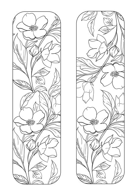 Bookmarks With Flowers With Color - 10 Free PDF Printables | Printablee