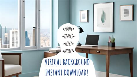 Office Background for Zoom, Home Office Background, Minimalist Virtual ...