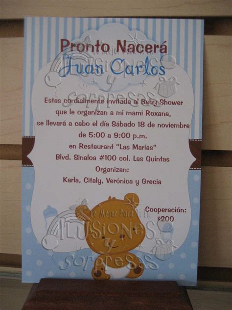 Detalles para tus Eventos Sociales: Invitaciones para Baby Shower