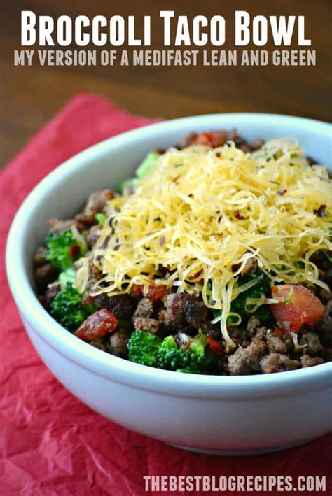 Medifast Lean and Green Recipe: Broccoli Taco Bowl