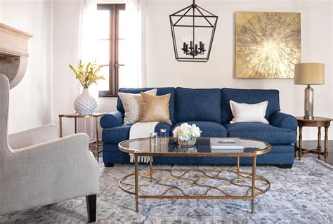 90 Enchanting decorating living room navy blue sofa Most Trending, Most ...