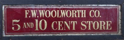 184: Reverse painted Woolworth 5 & 10 Cent store. : Lot 184