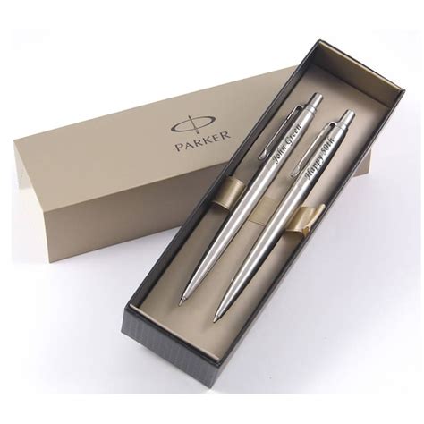 Personalised Pen Set Engraved Pen Stainless Steel Parker - Etsy