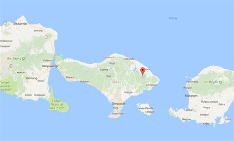 Bali Volcano Map