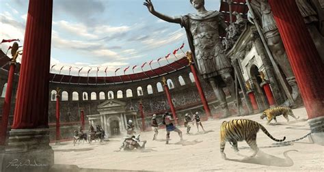 Gladiator _battle arena, Panjoool ® on ArtStation at https://www ...