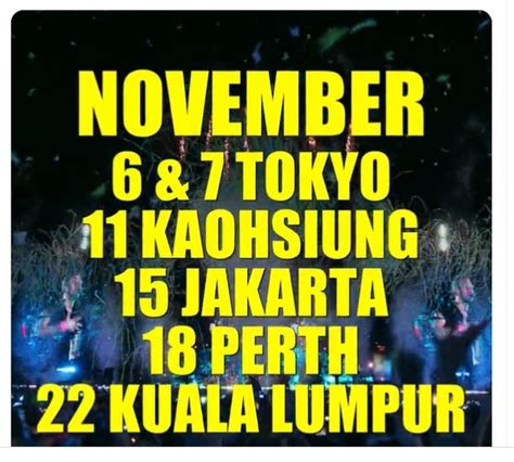 Ini Lokasi dan Jadwal Konser Coldplay