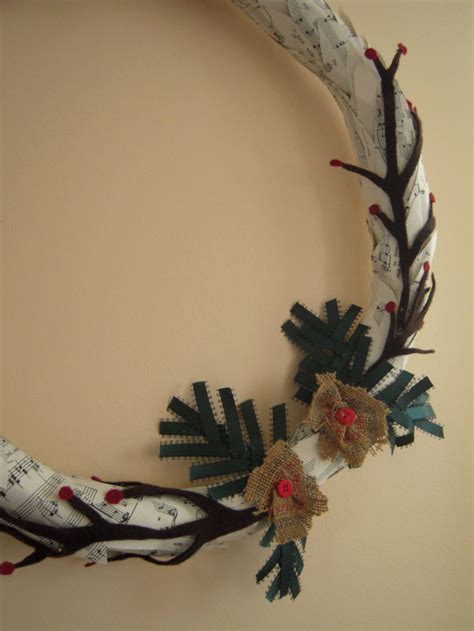 Marvelously Messy : Sheet Music Christmas Wreath