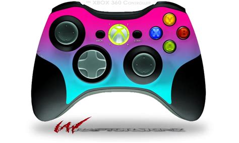 XBOX 360 Wireless Controller Skins Smooth Fades Neon Teal Hot Pink ...