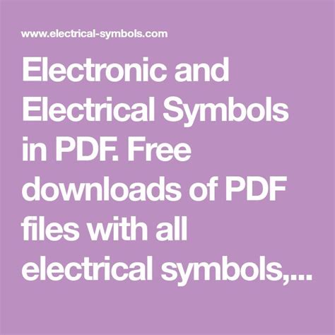 the electronic and electrical symbols in pdf free files with all ...