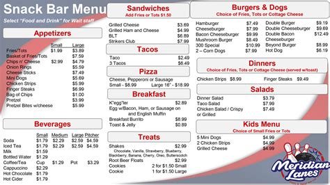 Food & Drink - Meridian Bowling Lanes