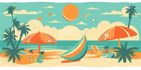 Premium AI Image | summer background illustration