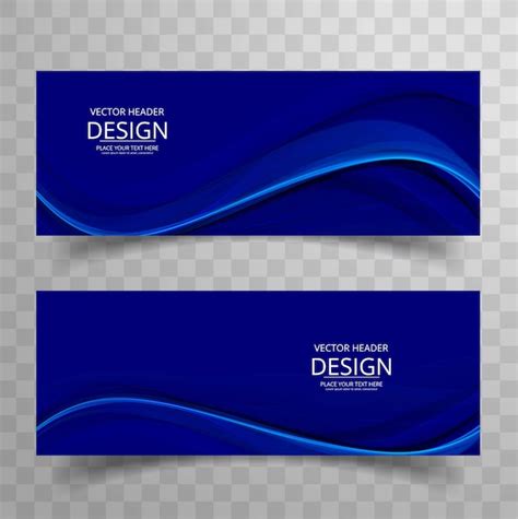 Premium Vector | Blue wavy banner design