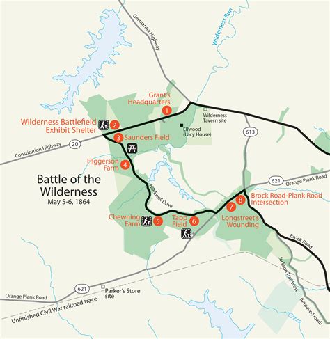 Major Civil War Battle Sites Map