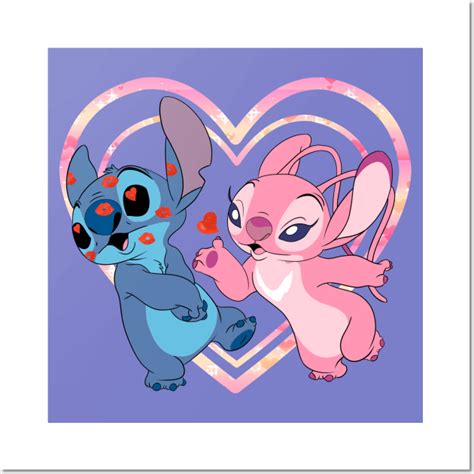 Stitch and Angel Kiss - Lilo And Stitch - Posters and Art Prints ...