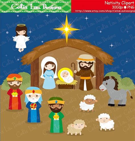 NATIVITY , Birth of Jesus Clipart , Christmas Clipart - Etsy ...