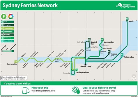 Sydney ferry map - Ontheworldmap.com