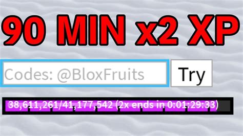 NEW SECRET CODE give 90 minute x2 xp boost.. (Blox Fruits) - YouTube