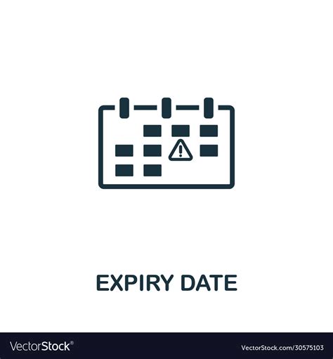 Expiry date icon simple element from intellectual Vector Image